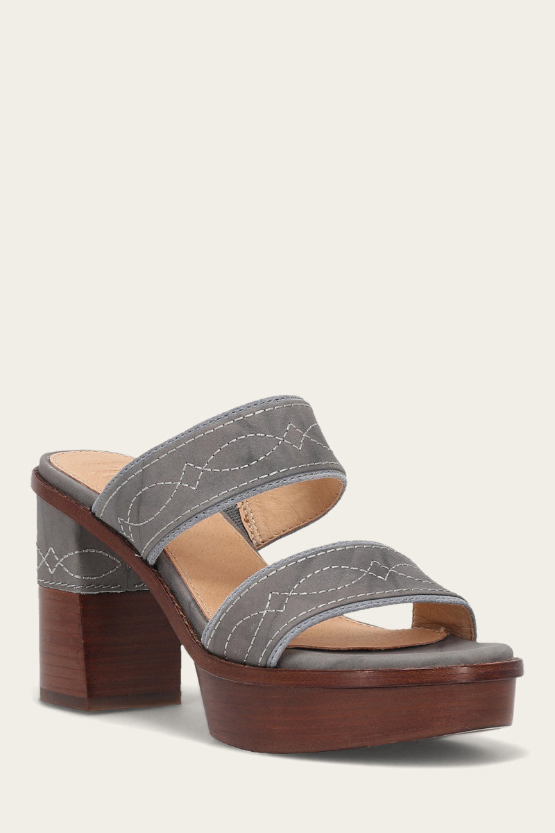 Pipa Woodstock 2 Band Platform Sandal - Grey Sky - Hero