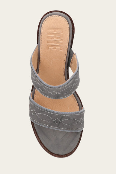 Pipa Woodstock 2 Band Platform Sandal - Grey Sky - Top Down