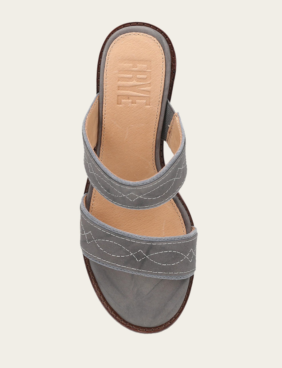Pipa Woodstock 2 Band Platform Sandal - Grey Sky - Top Down