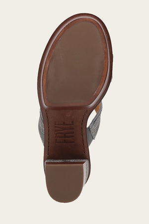 Pipa Woodstock 2 Band Platform Sandal - Grey Sky - Sole