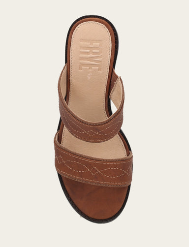 Pipa Woodstock 2 Band Platform Sandal - Saddle - Top Down