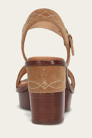 Pipa Woodstock Sandal - Almond - Back