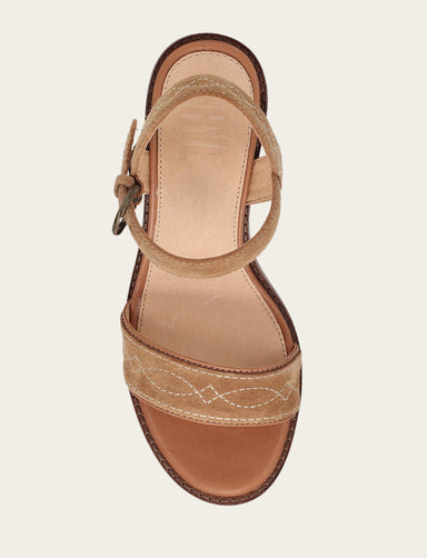 Pipa Woodstock Sandal - Almond - Top Down