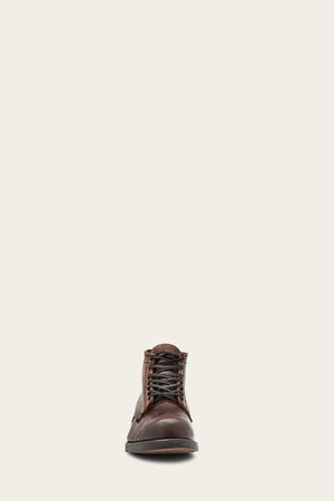 Prison Boot - Dark Brown - Front