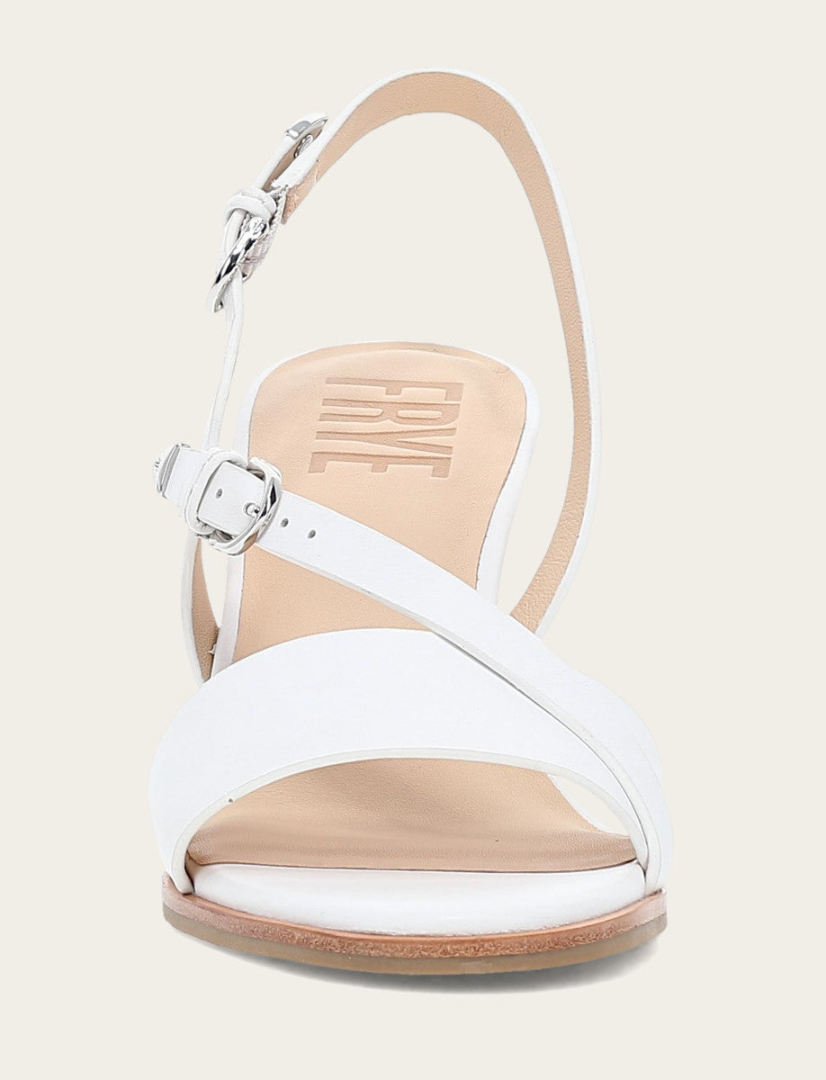 Rachel Buckle Sandal - White - Front