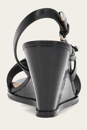 Rachel Buckle Sandal - Black - Back