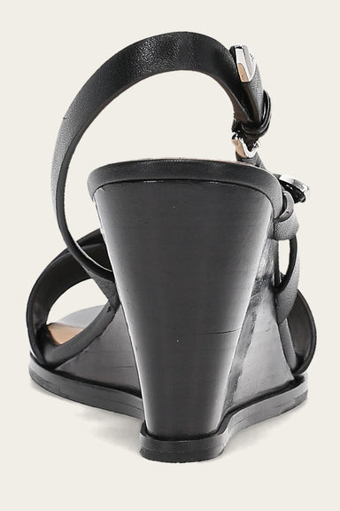 Rachel Buckle Sandal - Black - Back