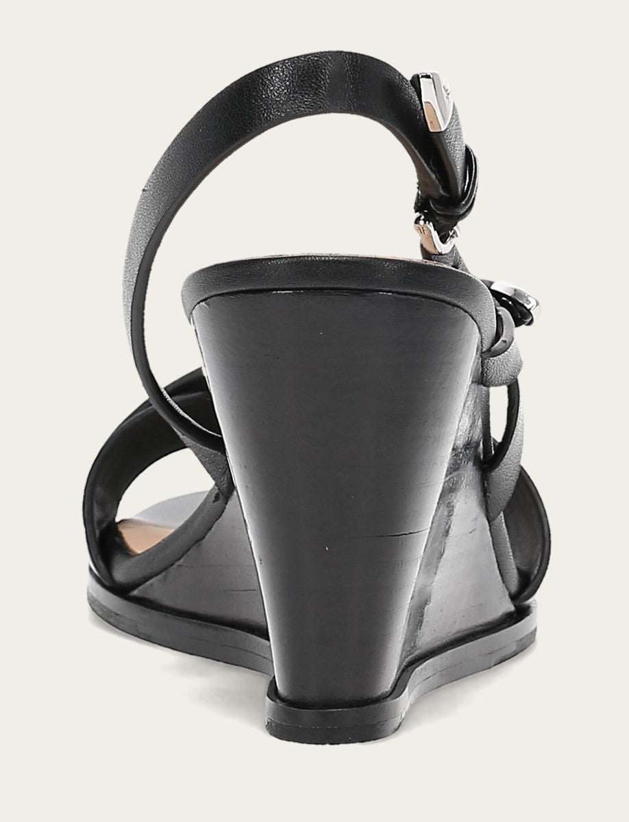 Rachel Buckle Sandal - Black - Back
