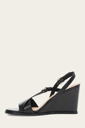 Rachel Buckle Sandal - Black - Inside