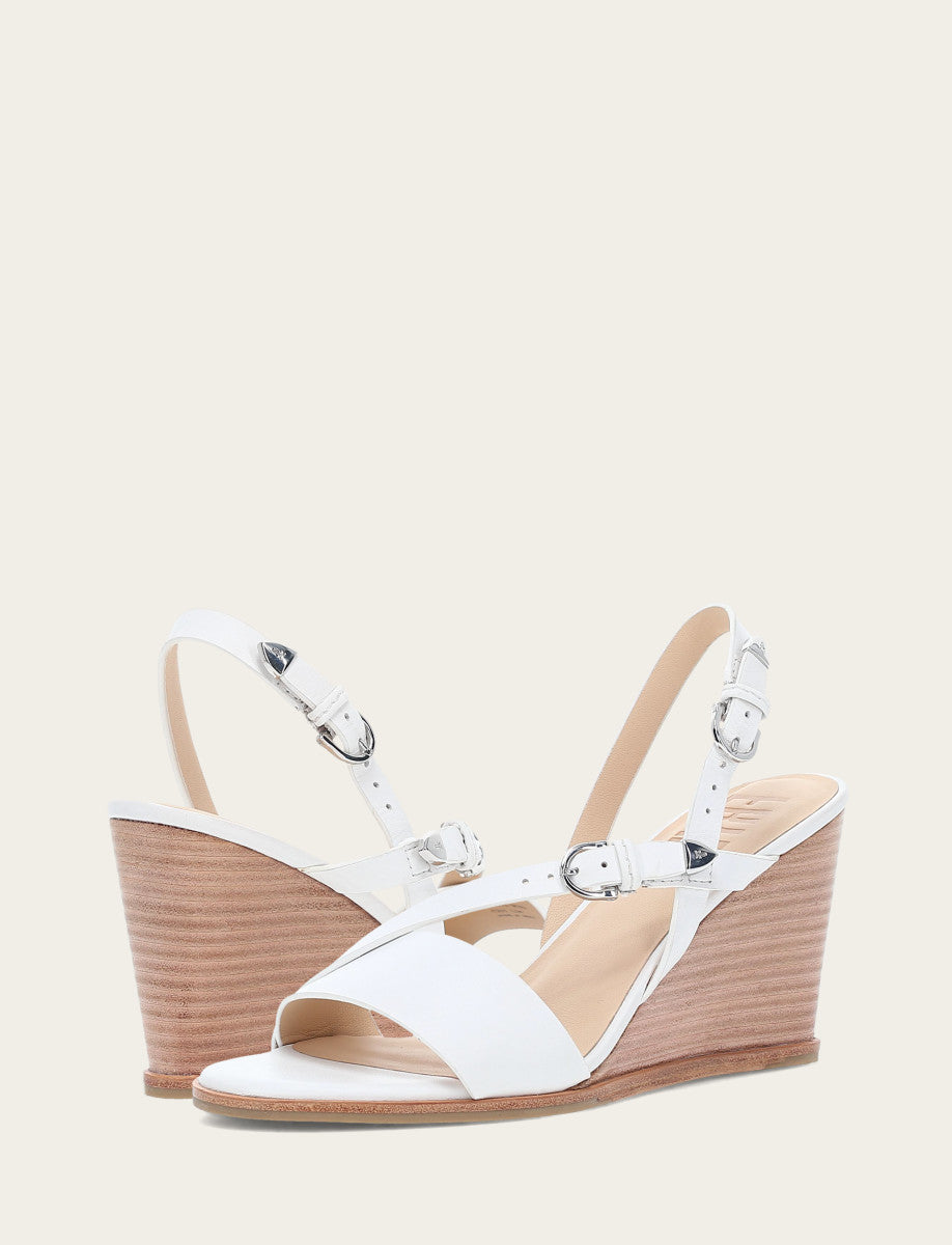 Rachel Buckle Sandal - White - Pair
