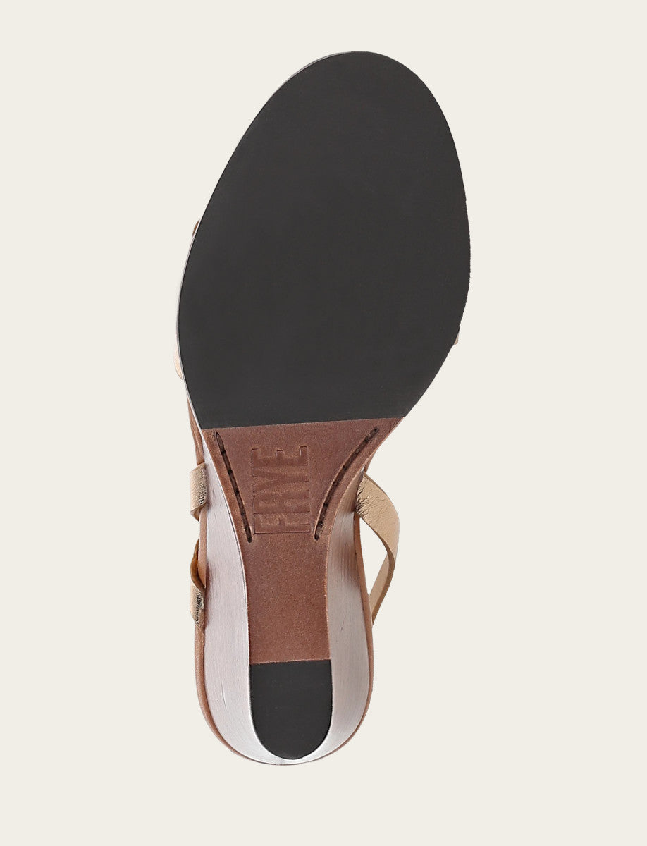 Rachel Buckle Sandal - Dark Gold - Sole