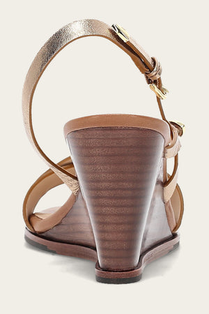 Rachel Buckle Sandal - Dark Gold - Back