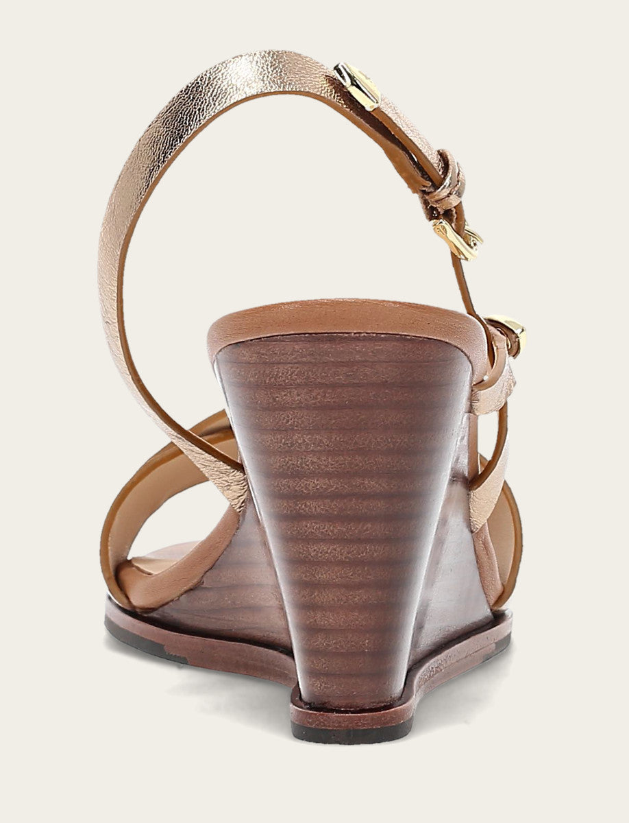 Rachel Buckle Sandal - Dark Gold - Back