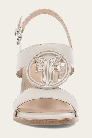 Rachel Logo Sandal - Ivory - Front