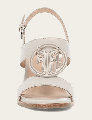 Rachel Logo Sandal - Ivory - Front