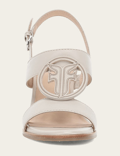 Rachel Logo Sandal - Ivory - Front