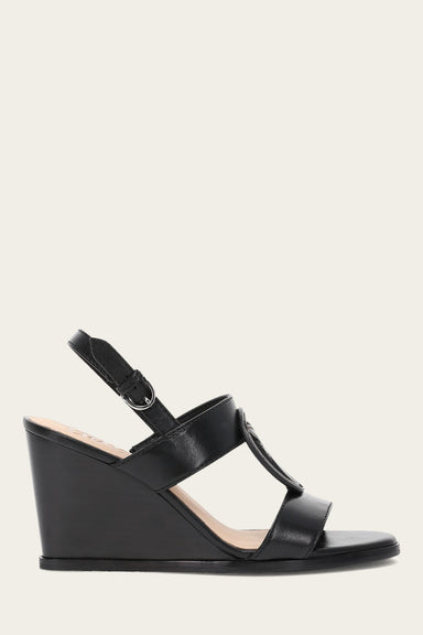 Rachel Logo Sandal - Black - Outside