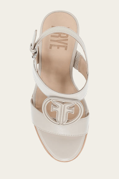 Rachel Logo Sandal - Ivory - Top Down