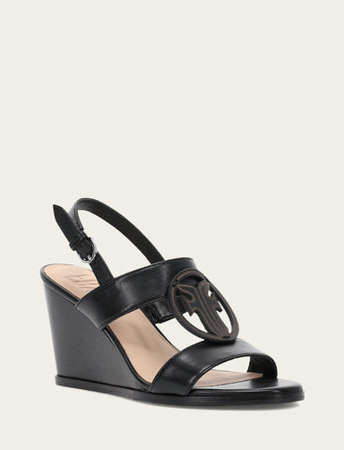 Rachel Logo Sandal - Black - Hero