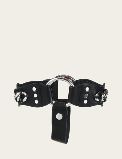 Removable Chain Boot Harness - Black - Outside