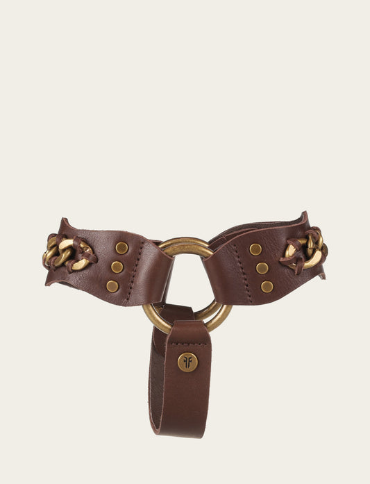Removable Chain Boot Harness - Espresso - Outside