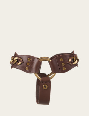 Removable Chain Boot Harness - Espresso - Hero