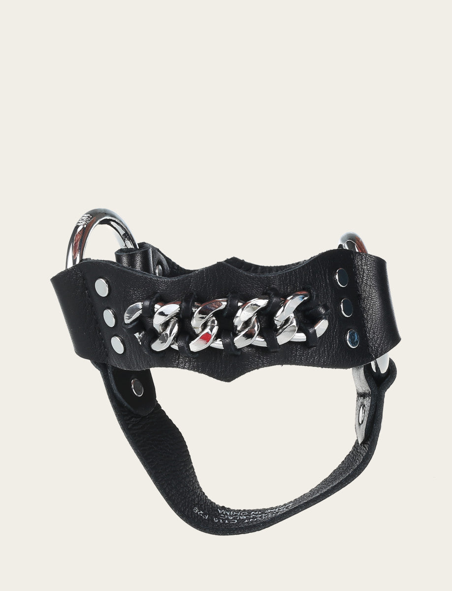 Removable Chain Boot Harness - Black - Front