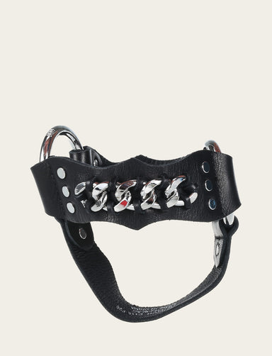 Removable Chain Boot Harness - Black - Front