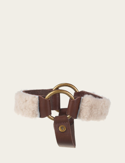 Removable Shearling Boot Harness - Espresso - Outside