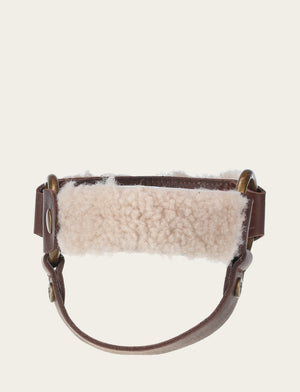 Removable Shearling Boot Harness - Espresso - Front