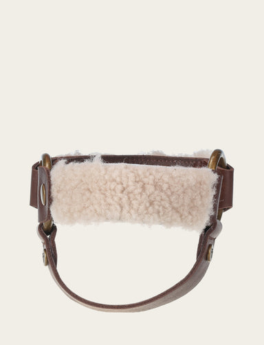 Removable Shearling Boot Harness - Espresso - Front