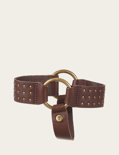 Removable Stud Boot Harness - Espresso - Outside
