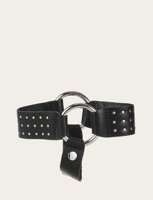 Removable Stud Boot Harness - Black - Outside