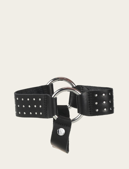 Removable Stud Boot Harness - Black - Outside