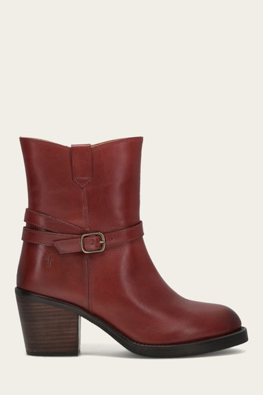 Rylee Belted Inside Zip - Cranberry - Outside