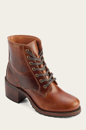 Sabrina 6G Lace Up - Cognac - Hero