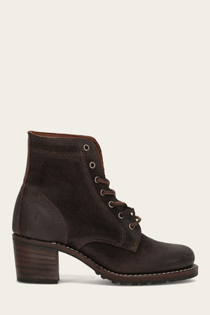 Sabrina 6G Lace Up - Dark Brown - Outside