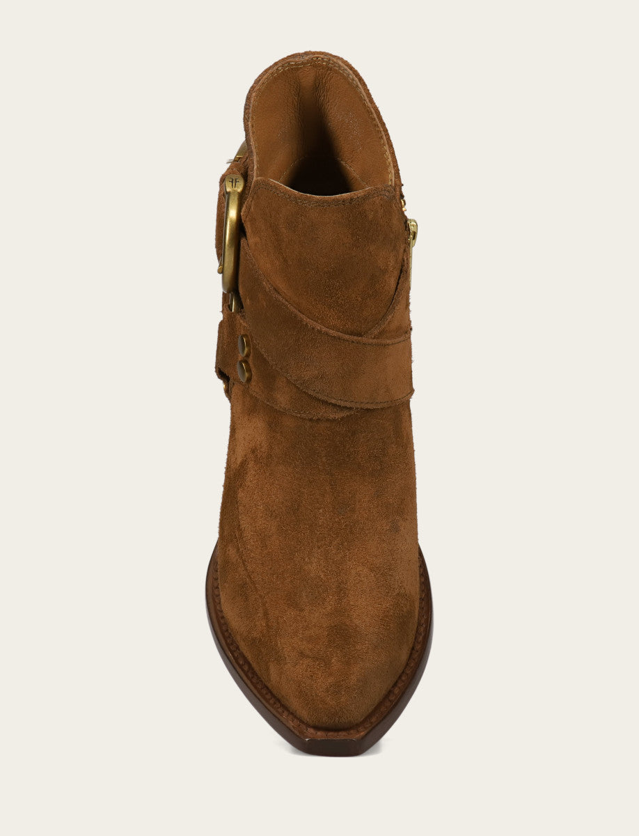 Sacha Multi Strap Bootie - Bark - Top Down