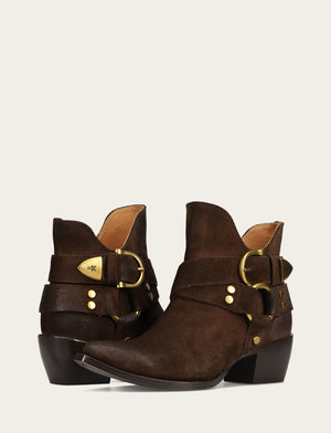 Sacha Multi Strap Bootie - Chocolate - Pair