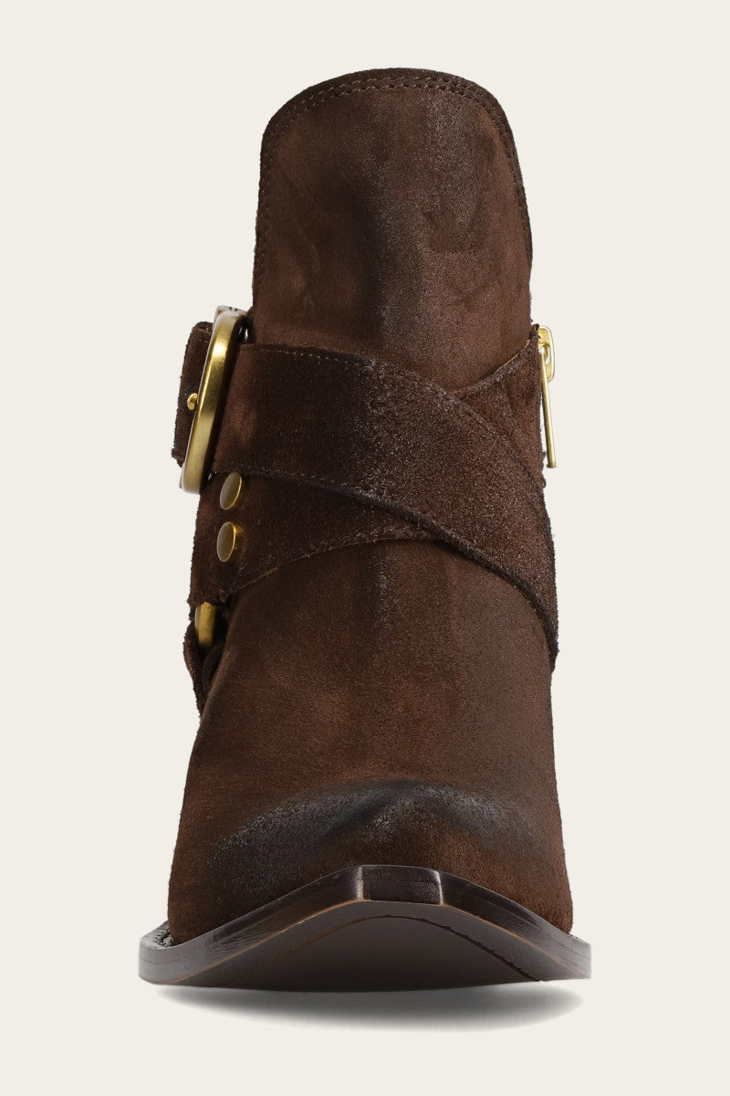 Sacha Multi Strap Bootie - Chocolate - Front