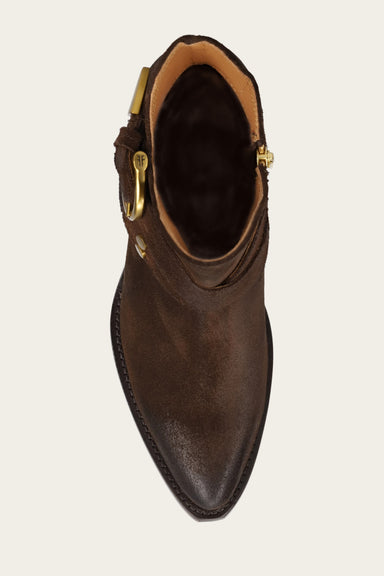 Sacha Multi Strap Bootie - Chocolate - Top Down
