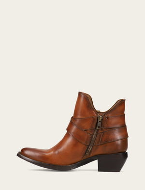 Sacha Multi Strap Bootie - Caramel - Inside