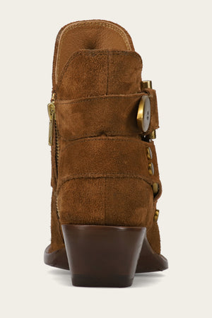 Sacha Multi Strap Bootie - Bark - Back