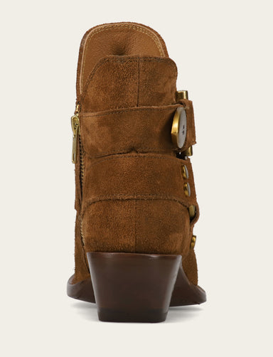 Sacha Multi Strap Bootie - Bark - Back