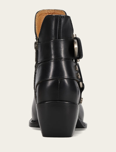 Sacha Multi Strap Bootie - Black - Back