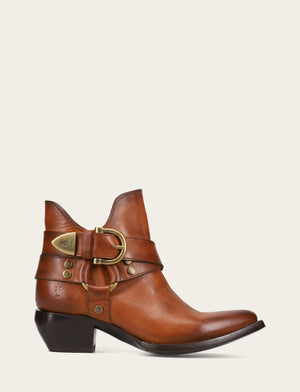 Sacha Multi Strap Bootie - Caramel - Outside