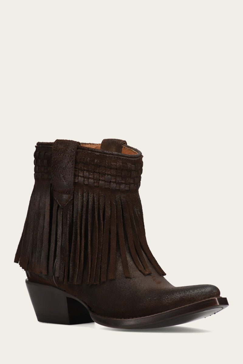 Frye Women's SACHA SHORT FRINGE BOOTS