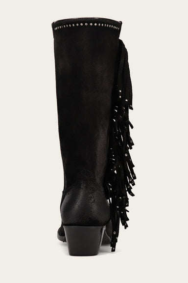 Sacha Tall Fringe - Black - Back