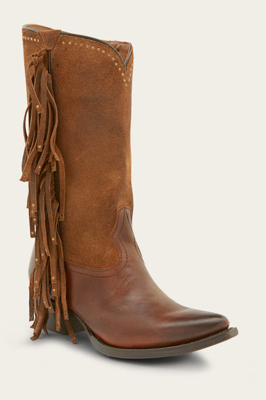 Sacha Tall Fringe - Cognac - Hero