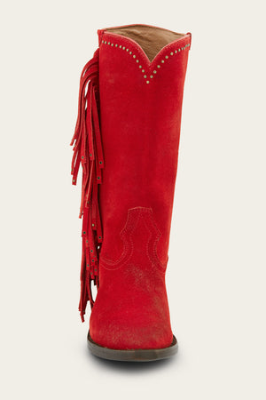 Sacha Tall Fringe - Red - Front